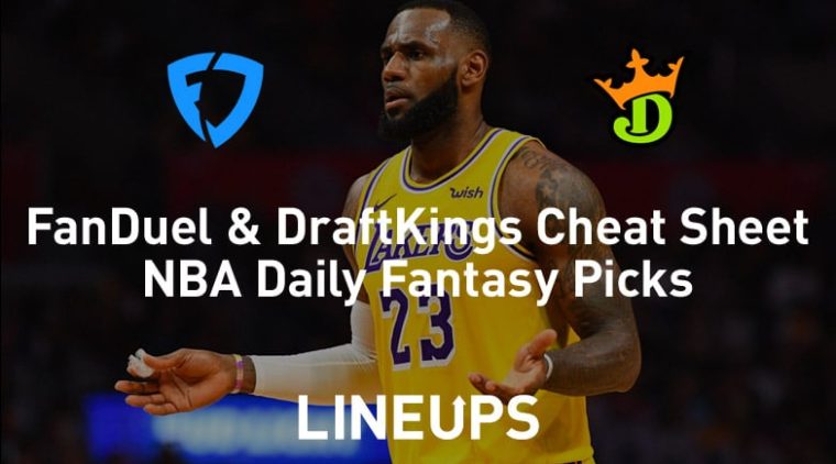 FanDuel & DraftKings NBA Cheat Sheet 1/20/19