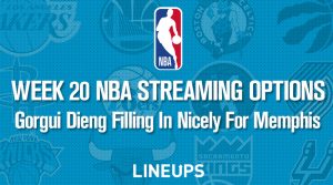 Week 20 NBA Streaming Options: Gorgui Dieng Filling In Nicely For Memphis
