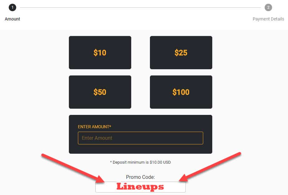 lineups promo code entrymkf