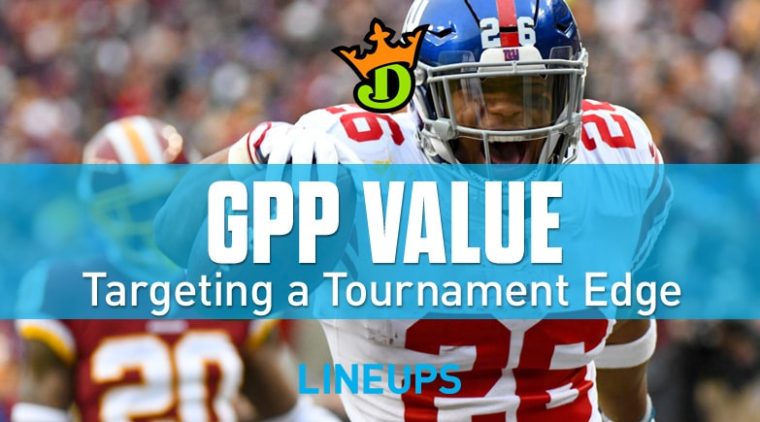 DraftKings NFL DFS Value GPP Picks Week 1