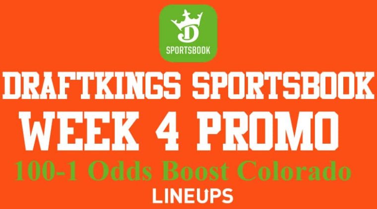 DraftKings Colorado NFL Week 4 Promotion: 100-1 Odds Boost on Any Game