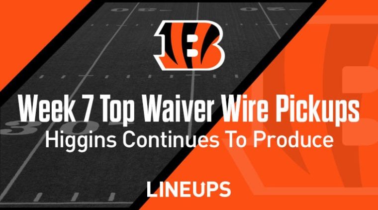 Week 7 Waiver Wire Top Pickups & Adds: Tee Higgins Continues To Produce