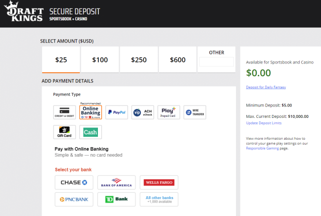 DraftKings-Deposit