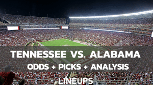 Tennessee vs. Alabama: Betting Odds, Picks, and Predictions (10/23/21)