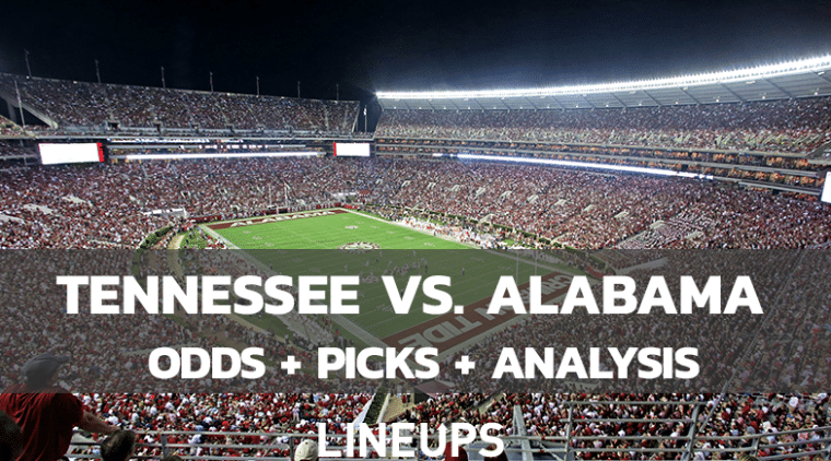 Tennessee vs. Alabama: Betting Odds, Picks, and Predictions (10/23/21)