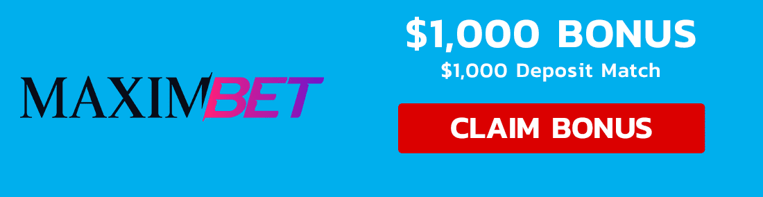 MaximBet Promo Code $1,000 deposit match