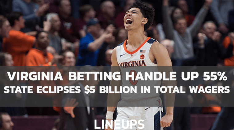 Virginia Betting Handle up 55%; State Eclipses $5 Billion