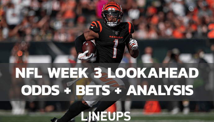 NFL Week 3 Odds and Lookahead Lines: 4 Bets to Make This Weekend