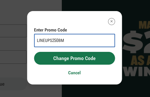 Caesars Promo Code LINEUPS250BM