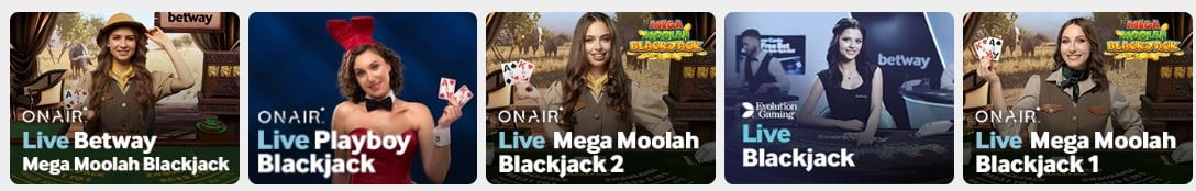 Betway Casino Alberta live casino games
