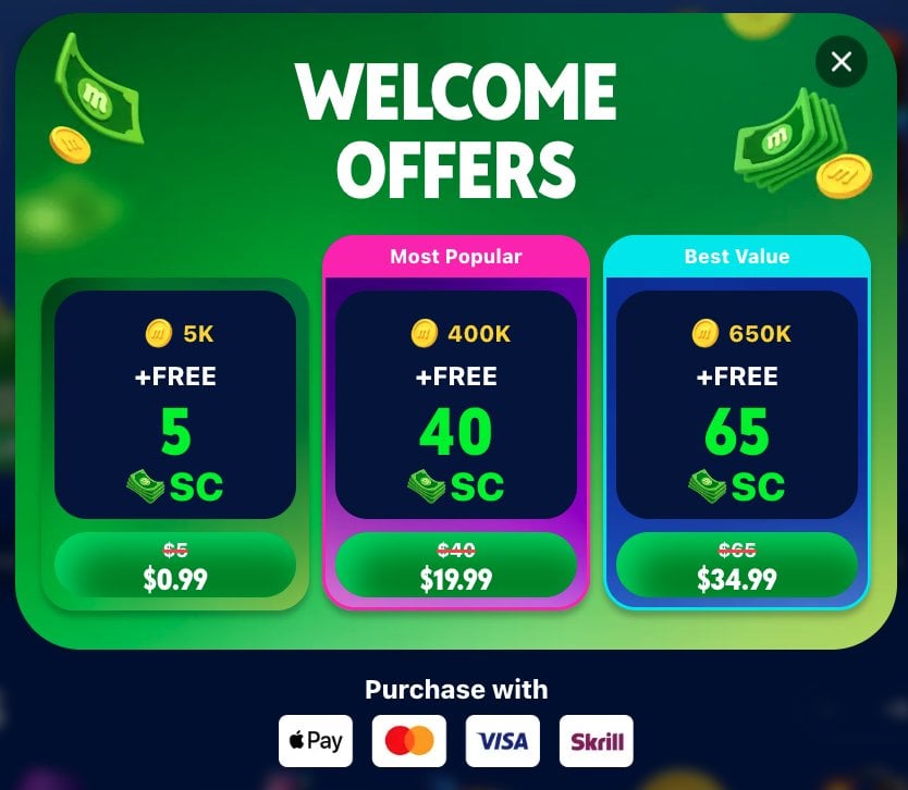 MyPrize Casino first-purchase offers