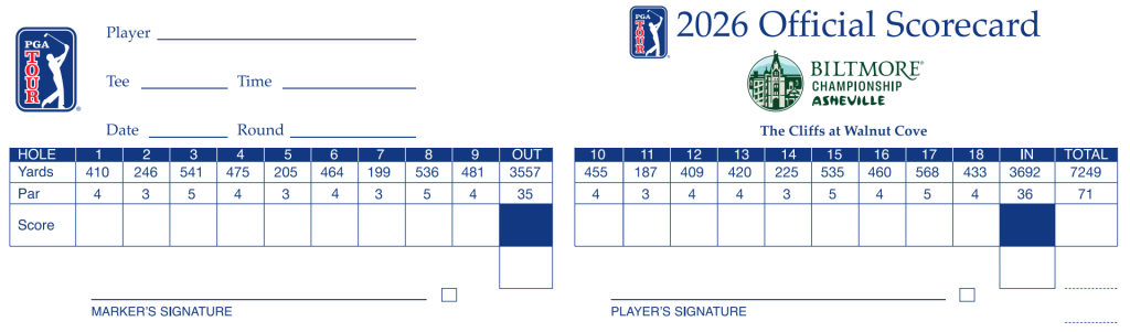 Biltmore Championship Card