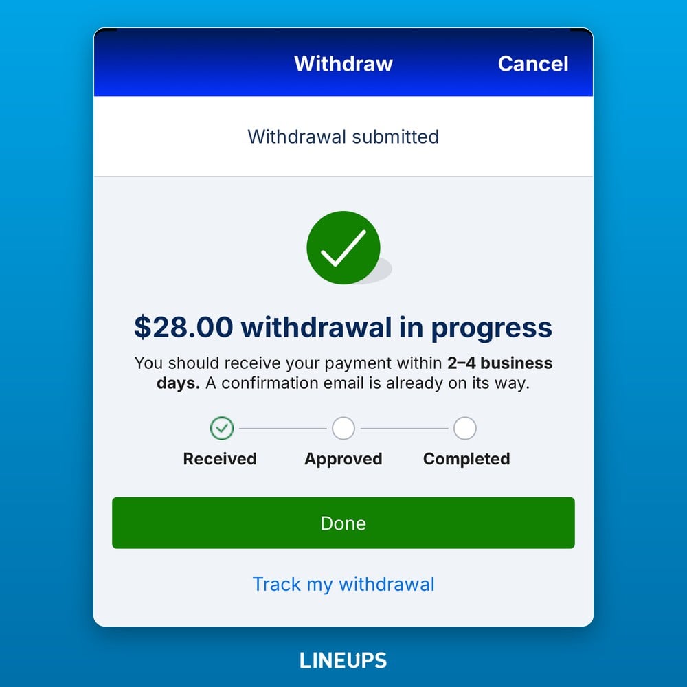 19 hours, 8 minutes: one ACH withdrawal, clocked. icon