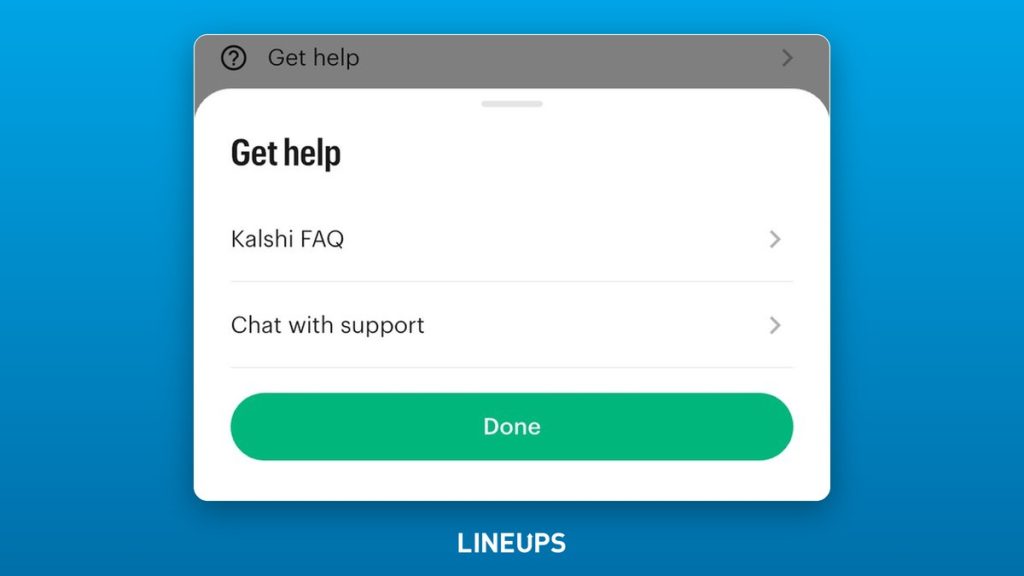 Get help menu