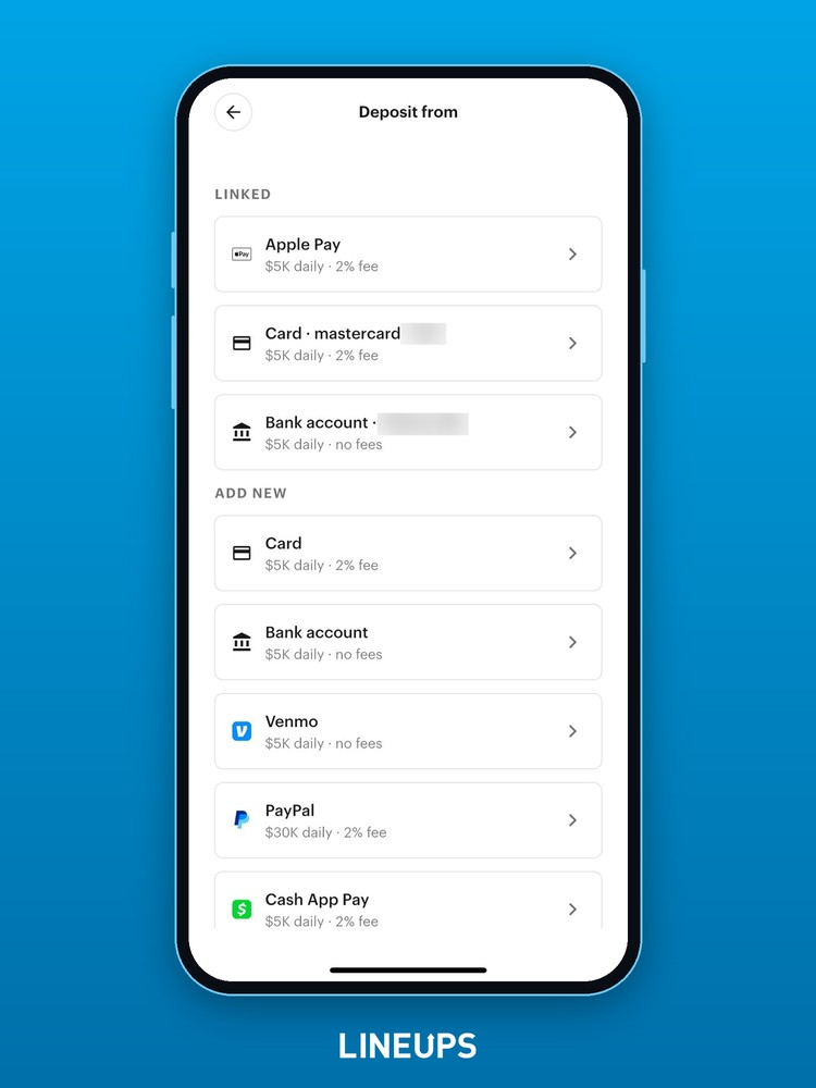 Deposit methods
