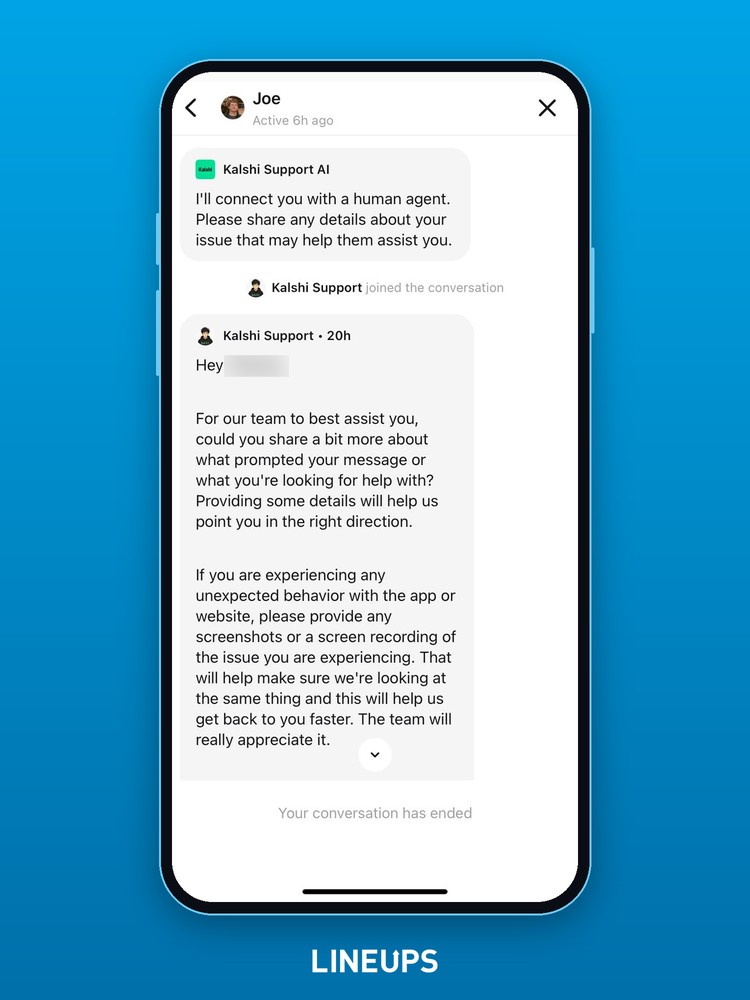 Human agent reply