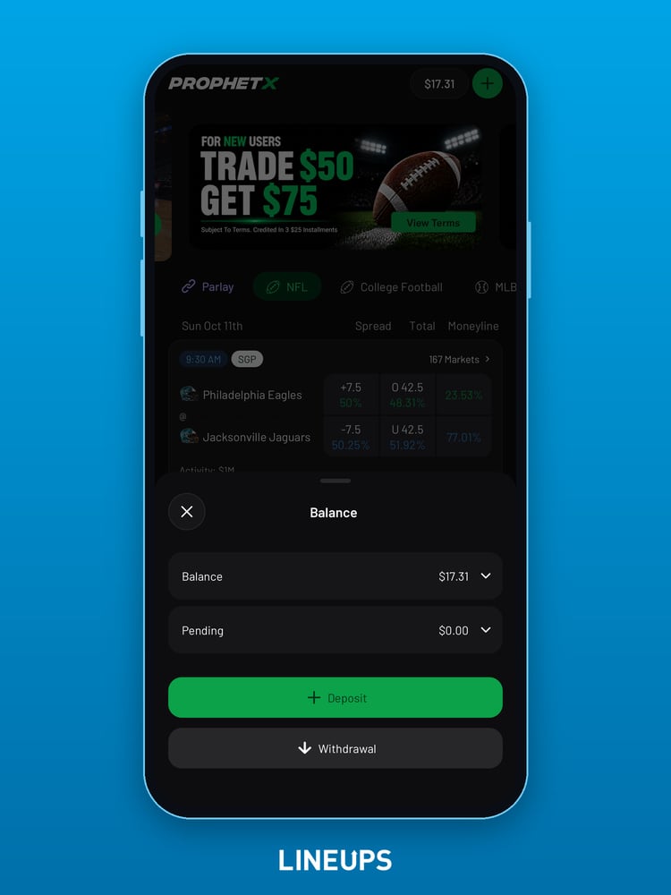 Balance screen