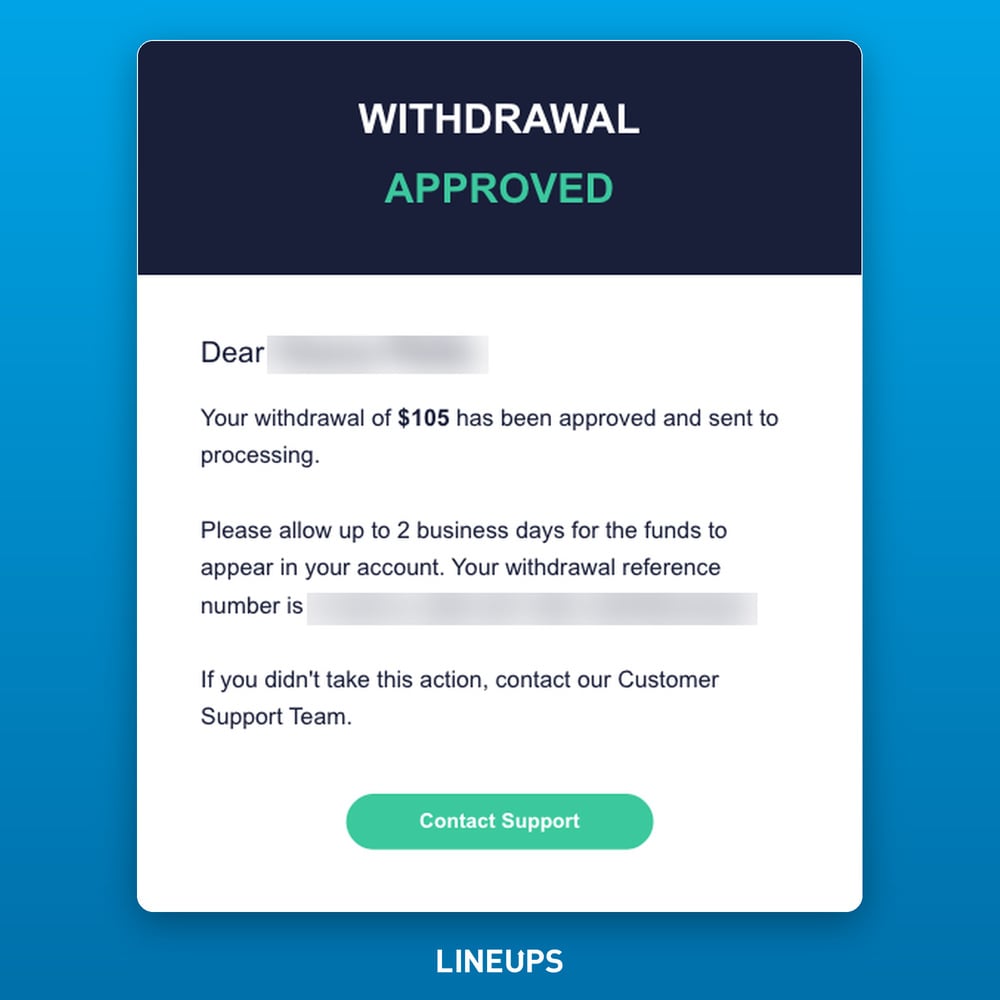 Withdrawal approved